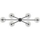 Kennedy 6 Light 41.63 inch Natural Black Linear Pendant Ceiling Light in Ivory Linen